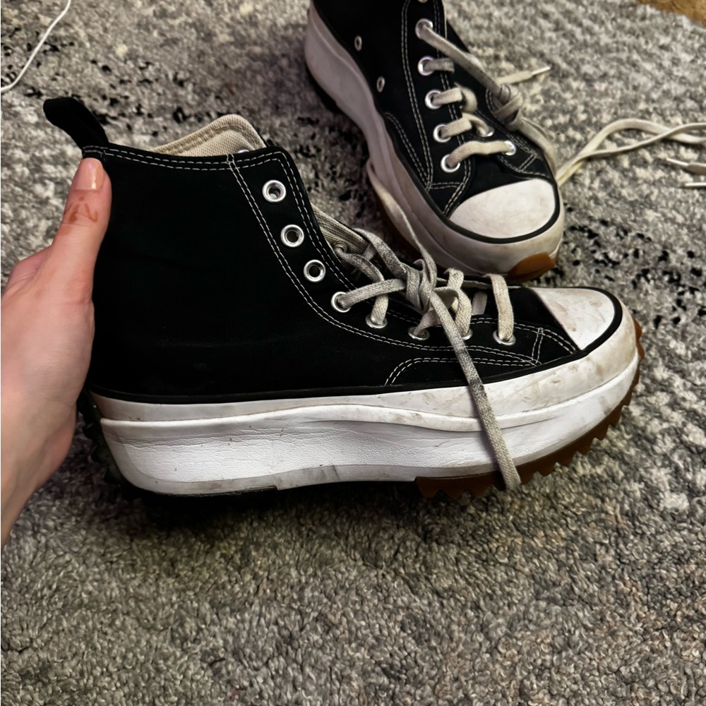 Black High-Top converse with White Soles